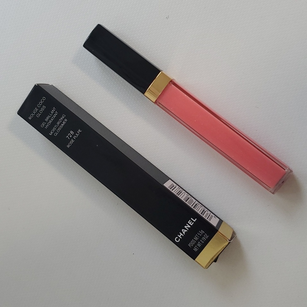 CHANEL Rouge Coco Gloss Moisturizing Glossimer in 728 Rose Pulpe AUTHENTIC